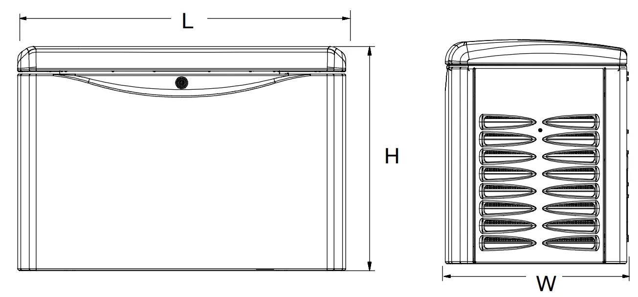 Generator Set Dimensions and Weights