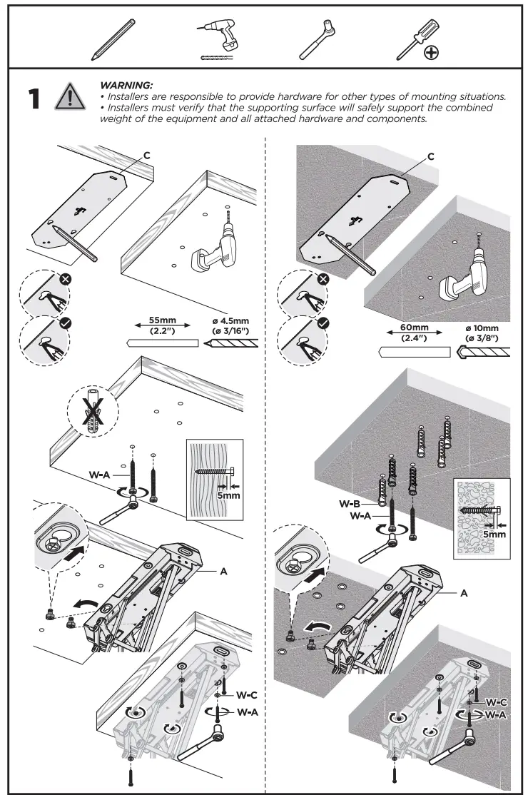 SpeaKa PROFESSIONAL SP-TVCM-510 Motorised TV Ceiling Mount - Figrue 2