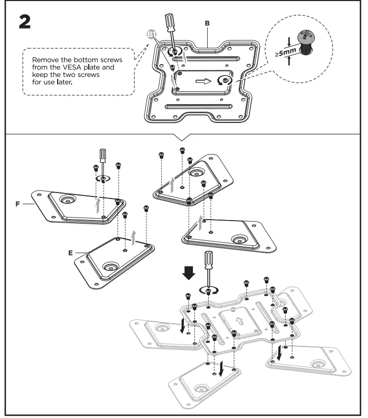 SpeaKa PROFESSIONAL SP-TVCM-510 Motorised TV Ceiling Mount - Figrue 3