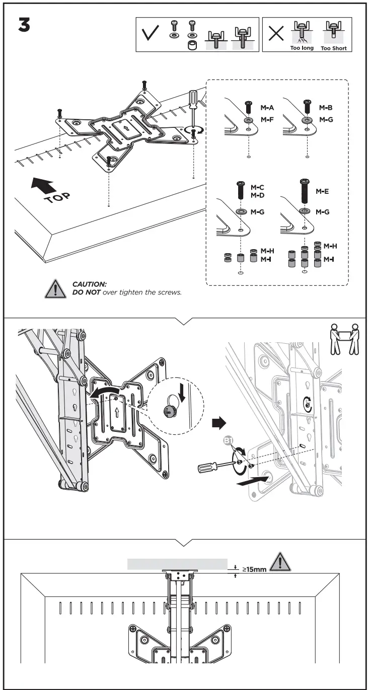 SpeaKa PROFESSIONAL SP-TVCM-510 Motorised TV Ceiling Mount - Figrue 4