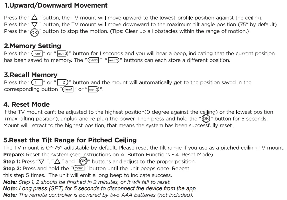 SpeaKa PROFESSIONAL SP-TVCM-510 Motorised TV Ceiling Mount - icon 2