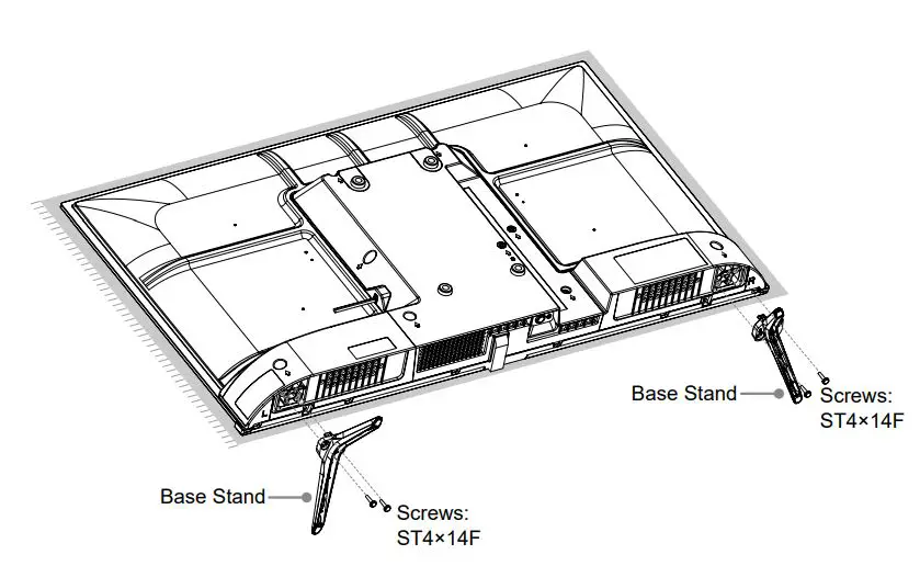 Hisense 32A4H 32 Inch Smart Android TV User Guide - Attach the TV stand