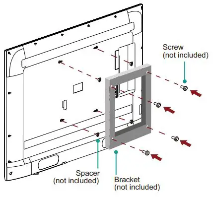 Hisense 32A4H 32 Inch Smart Android TV User Guide - Attach the wall mount bracket