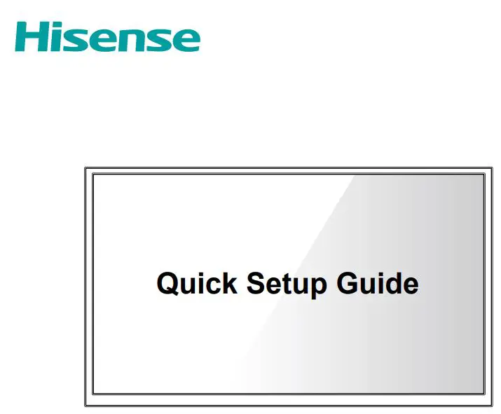 Hisense 32A4H 32 Inch Smart Android TV User Guide