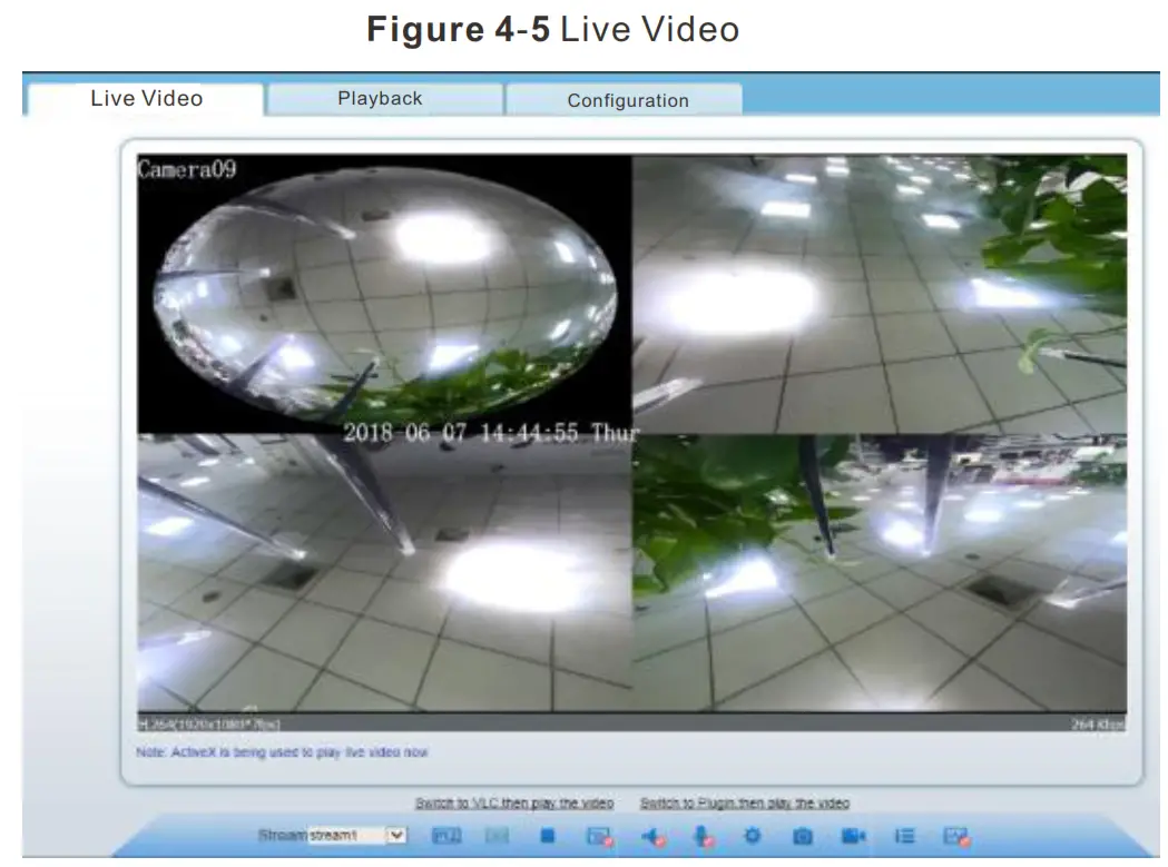 SUNELL SN-IPV57 80HDR Panorama Fisheye Network Camera - Live Video