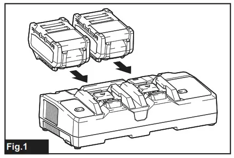 makita DC40RB Two Port Multi Fast Charger - 1