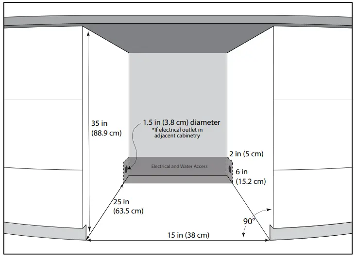 Silhouette DIM32D1BSSPR 15 Inch Undercounter Ice- grommet