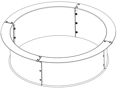 GPH 33.5” Solid Steel Fire Ring - CHIMENEA PARA EXTERIOR DE ACERO 85,1 CM