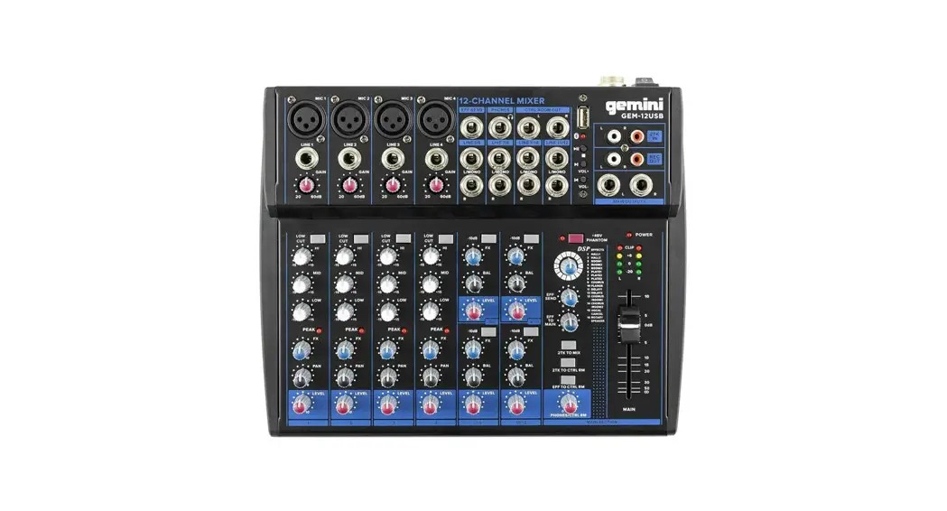 Gemini Gem-12usb Portable Mixing Console User Manual Gemini Gem-12usb Portable Mixing Console User Manual