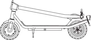 DENVER SCO-85351 THOR Electric Scooter - Folding the scooter 1