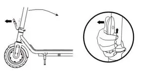 DENVER SCO-85351 THOR Electric Scooter - Folding the scooter 2