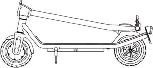 DENVER SCO-85351 THOR Electric Scooter - Unfolding the scooter 1