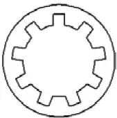 Internal-tooth Washer