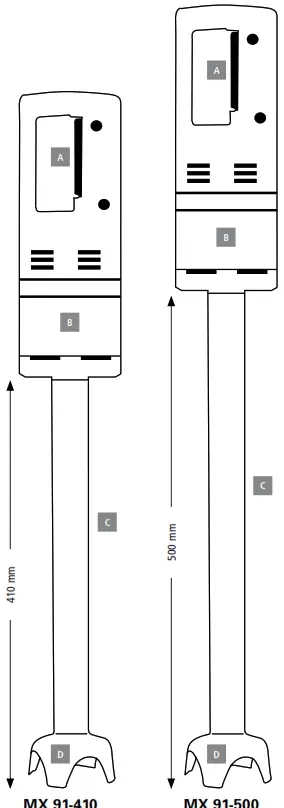 Dynamic MX 91 410 Professional Hand Mixer Master - Omschrijving