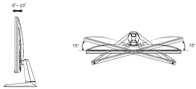 Adjusting the monitor