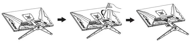 Detach the stand (arm and base) from the monitor
