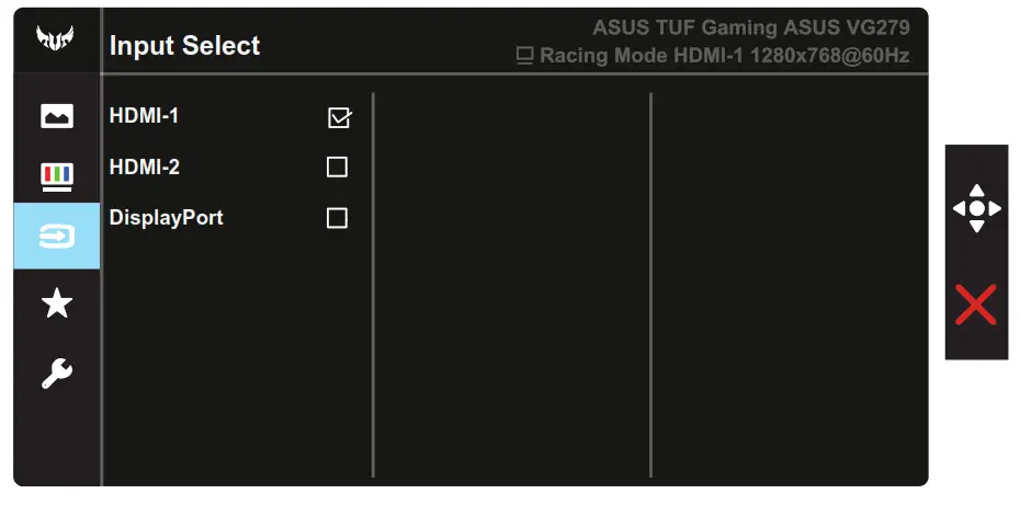 HDMI-1 , HDMI-2 or DisplayPort