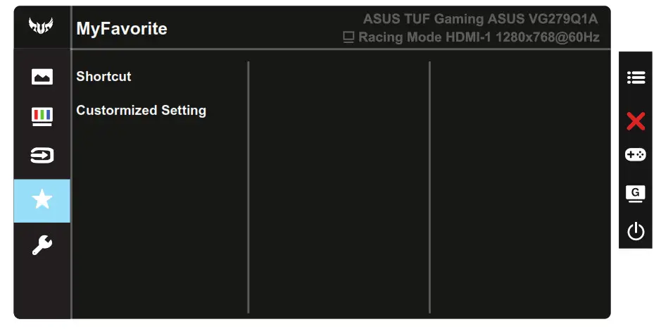 adjust Shortcut and Customized Setting
