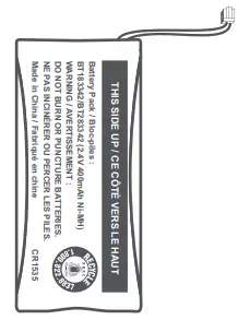 Battery for cordless handset