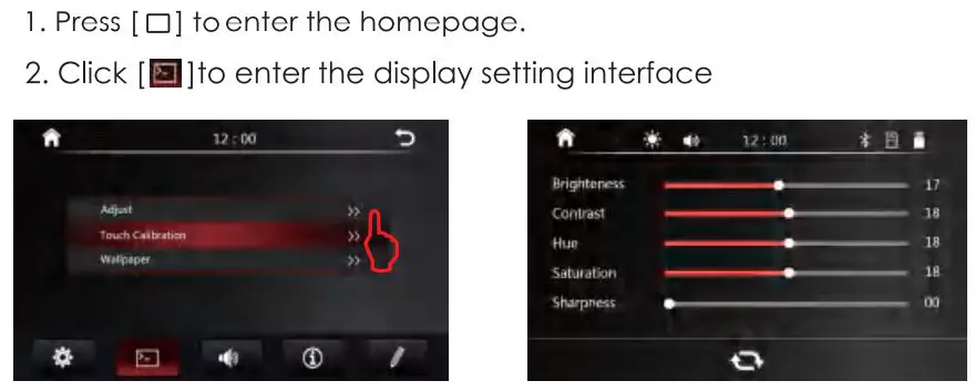 Nakamichi NAM1612 7 Inch 2-Din AV Receiver User Manual - Display Settings