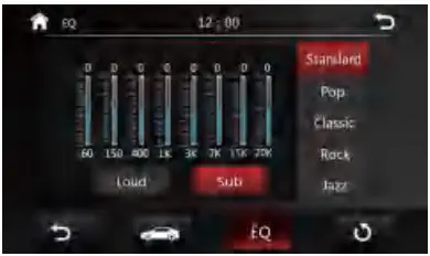 Nakamichi NAM1612 7 Inch 2-Din AV Receiver User Manual - EQ and Sound Effect Settings
