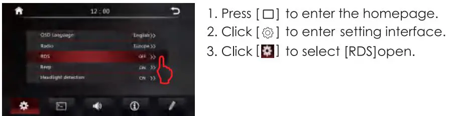 Nakamichi NAM1612 7 Inch 2-Din AV Receiver User Manual - Rds Function