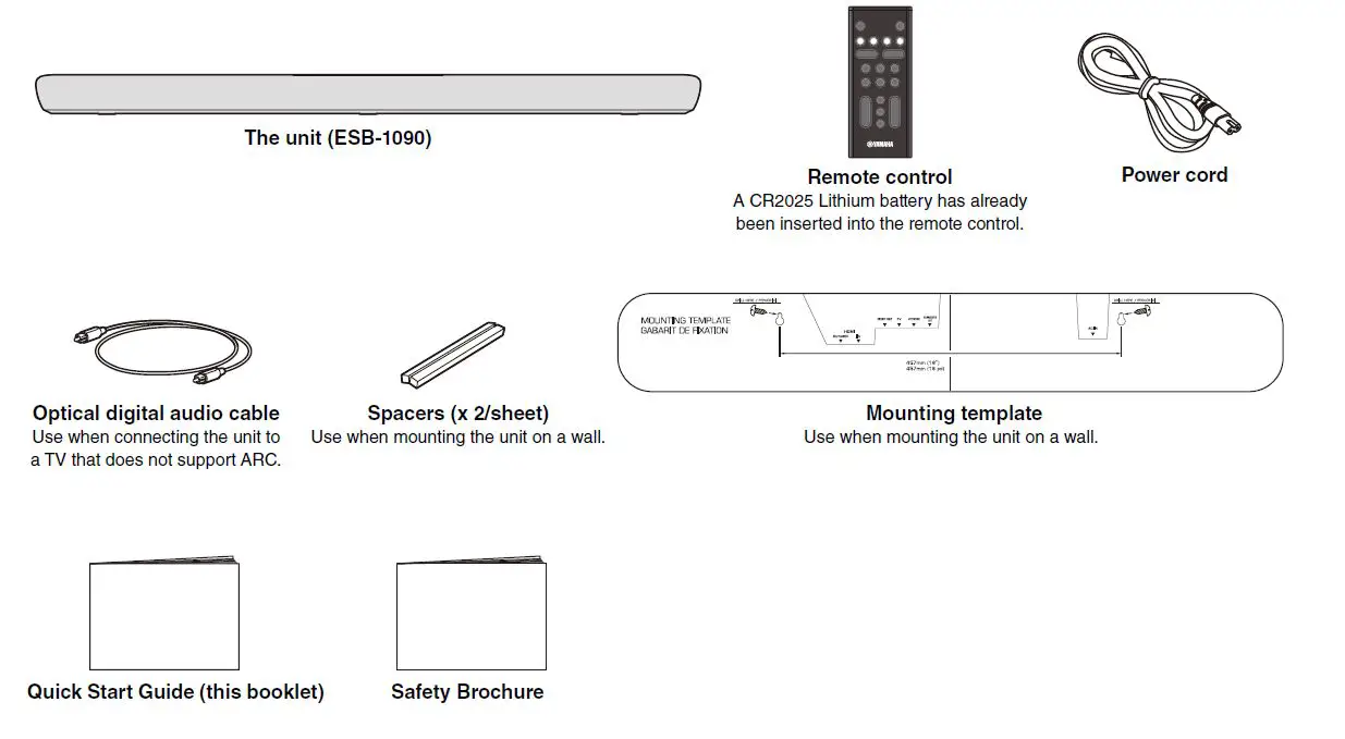 YAMAHA ESB-1090 Enterprise Soundbar System fig1