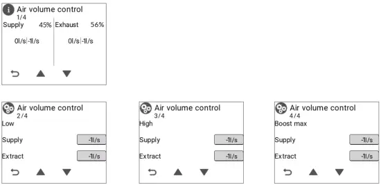 VALLOX D10799 Pureo Control Panel - Air volume control