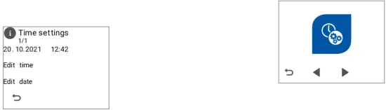 VALLOX D10799 Pureo Control Panel - Time settings