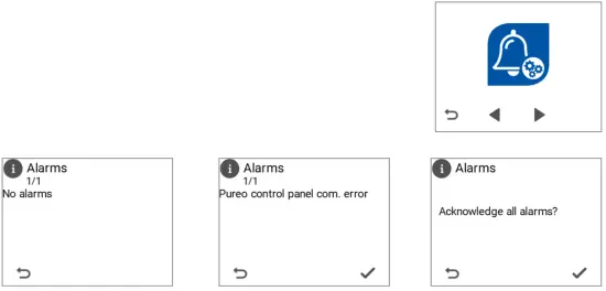 VALLOX D10799 Pureo Control Panel - alarms