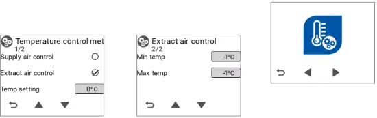 VALLOX D10799 Pureo Control Panel - temperature control