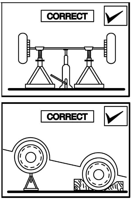 Clarke CAX3TBC 3 Tonne Axle Stand - example