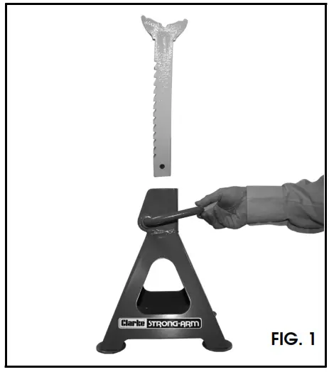 Clarke CAX3TBC 3 Tonne Axle Stand - support