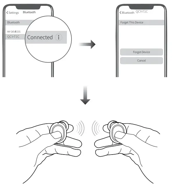 alza T1C Ture Wireless 5 0 Bluetooth Earbuds Earphones Deep Bass Stero Sound - Factory Setting