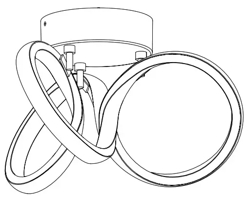 artika FM SWR C Swirl LED Ceiling Light Fixture - cover