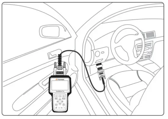 FOXWELL NT301 OBD2 Handhell Scanners - Vehicle Connection