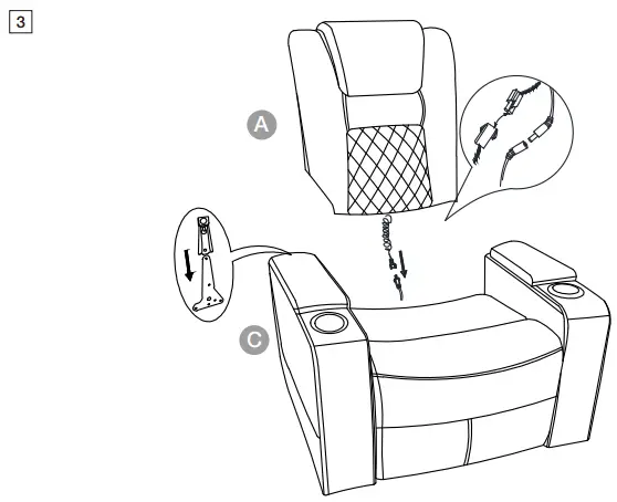 KINWELL CD0200AF51D Home Theater Recliner - Assembly 3