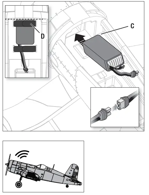 E-flite EFL18550 F4U-4 Corsair 1.2m BNF Basic Electric Airplane-fig14