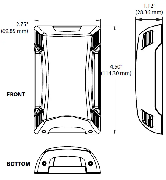 ENCLOSURE DIMENSIONS