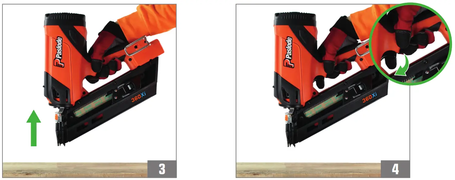 Paslode 360Xi Framing Nailer - ACTUATING 2
