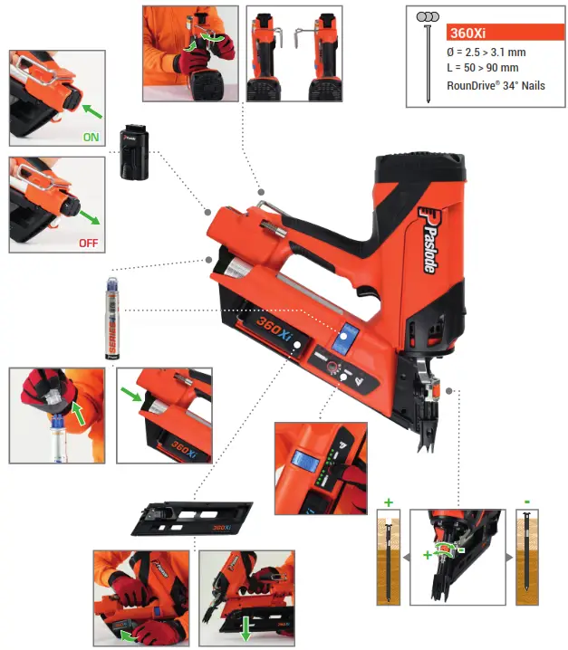 Paslode 360Xi Framing Nailer - Shooting