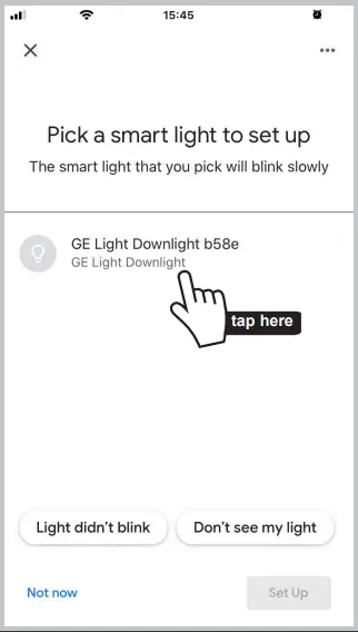 Pick smart light to set up