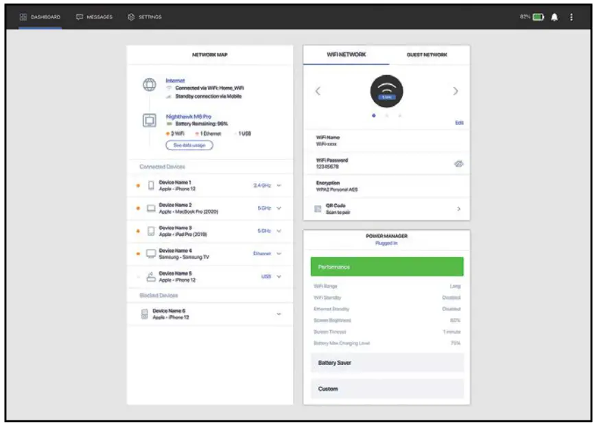 NETGEAR MR6400 Nighthawk M6 Pro 5G Mobile Router - Web Admin Portal