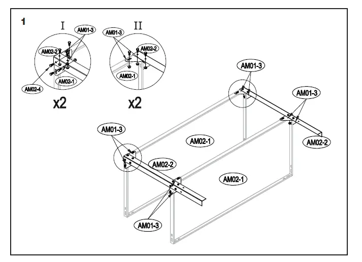 G21 63900484 Metal Shelf 115x40cm Table FIG 6