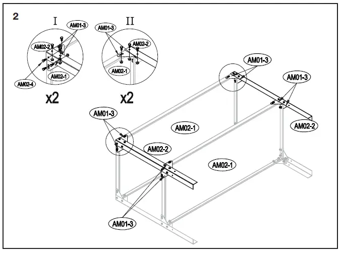 G21 63900484 Metal Shelf 115x40cm Table FIG 7