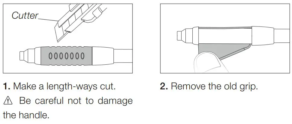 JBC N6079 Grips for Nano Tools Instruction Manual - Removing Grips