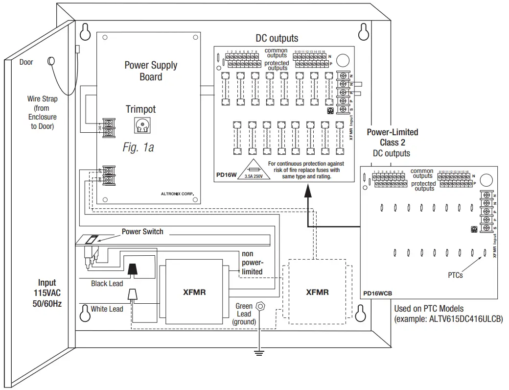 Altronix ALTV615DCUL 16 Fused Outputs CCTV Power Supply -