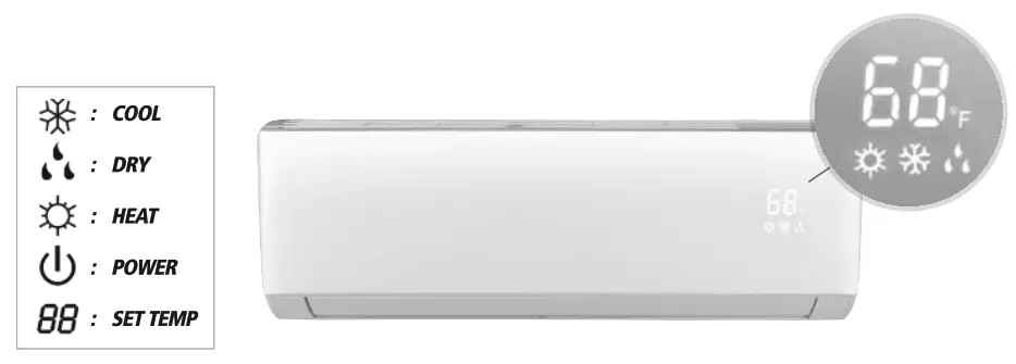 EMERALD SC 36WGLD HP230 High Wall Ductless Air Conditioning and Heating System - FIG