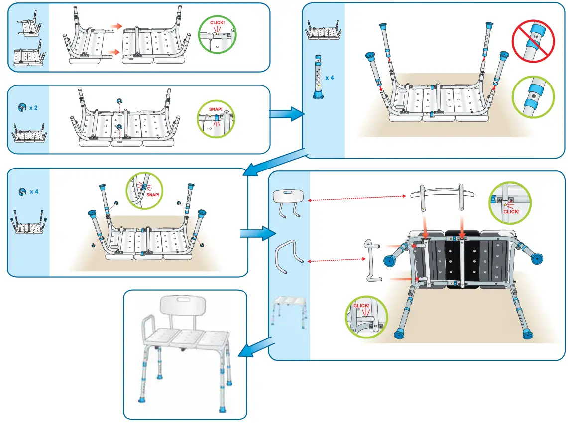 BIOS living LF766 Knock Down Transfer Bench - fig 2