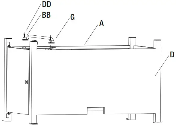HOME DECORATORS COLLECTION 2388FP 1 Anaheim 49 Inch X 25 Inch Gas Fire Pit - assembly 8